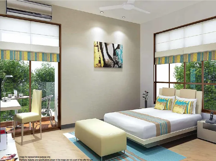 Tata Avenida bedroom interior modern 3 BHK apartment New Town Kolkata